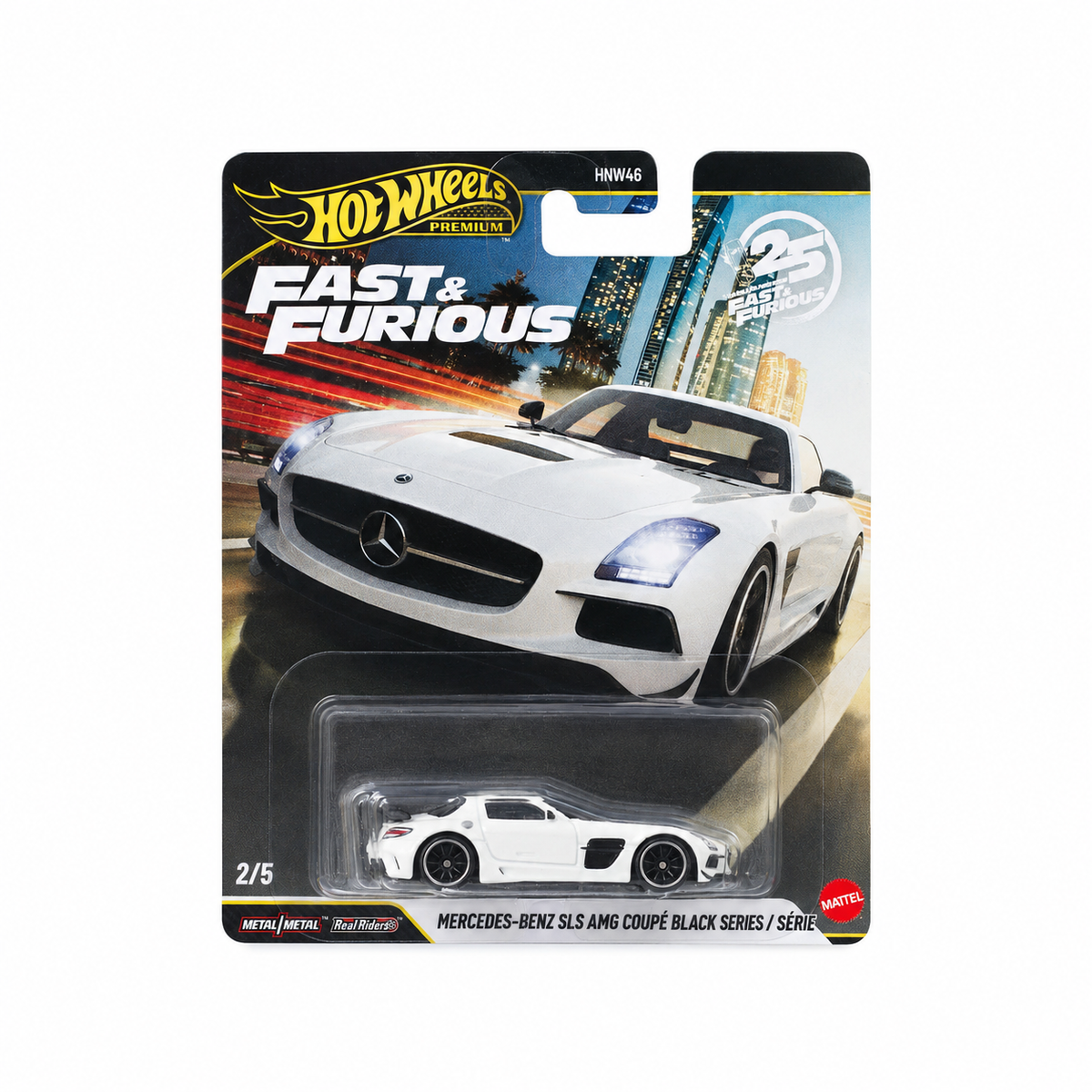 Hot Wheels Premium Fast & Furious 25th Anniversary Mercedes-Benz SLS AMG Coupé Black Series Mattel