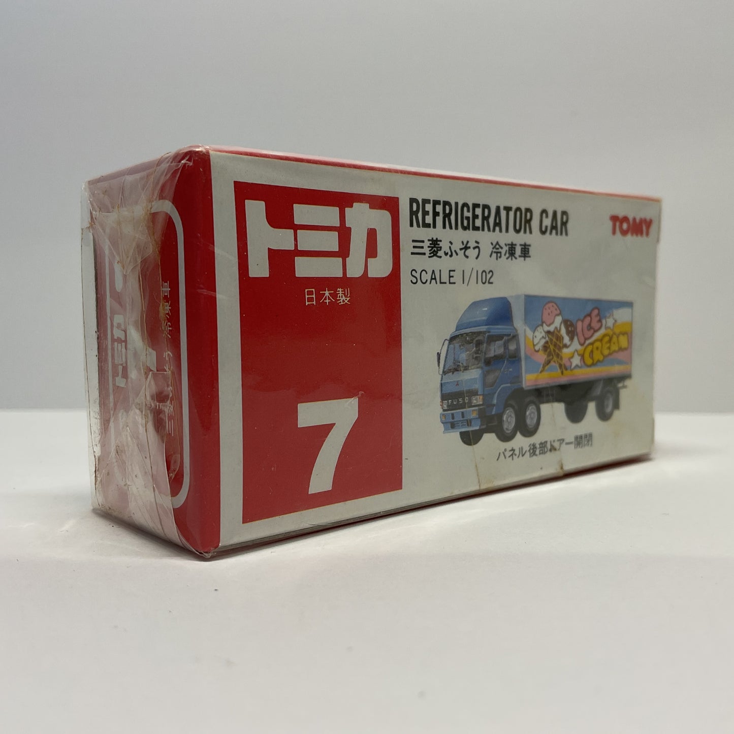 1988 Takara Tomy Tomica No.7 Mitsubishi Fuso Refrigerator Car 1/102 Made In Japan