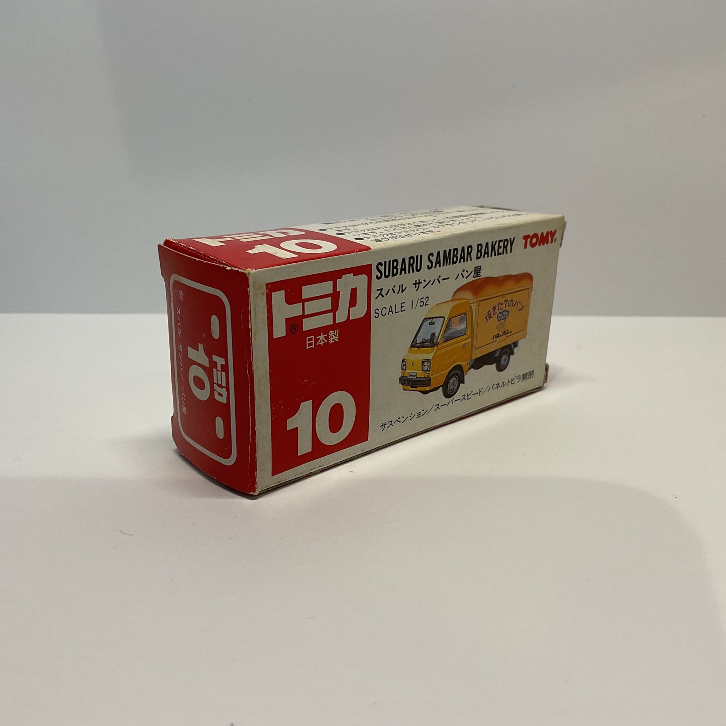 1987 Takara Tomy Tomica No.10 Subaru Sambar Bakery 1/52 Made In Japan
