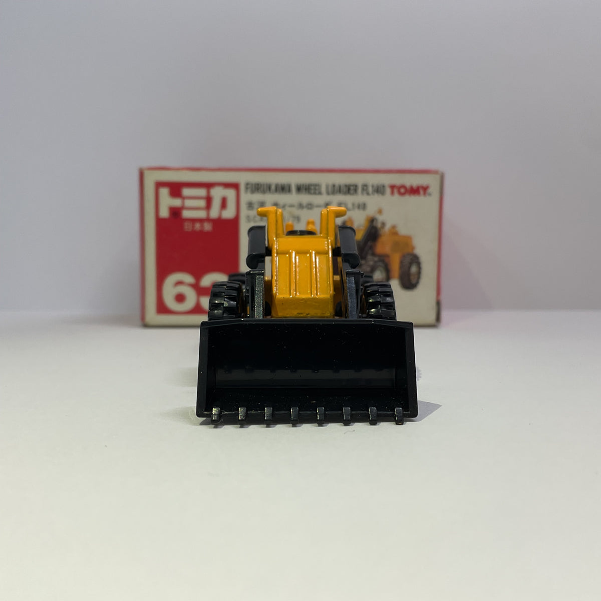 1972 Takara Tomy Tomica No.63 Furukawa Wheel Loader FL140 1/79 Made in Japan