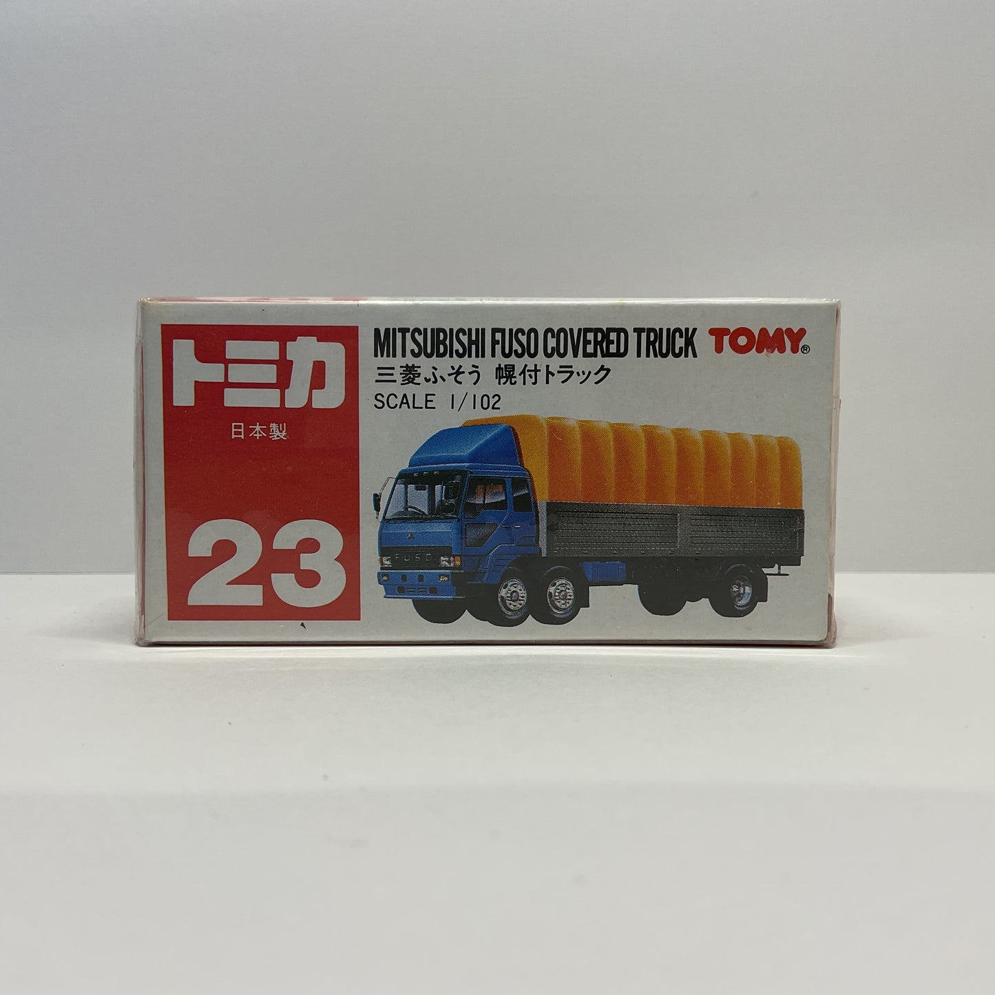 1990 Takara Tomy Tomica No.23 Mitsubishi Fuso Covered Truck 1/102 Made In Japan