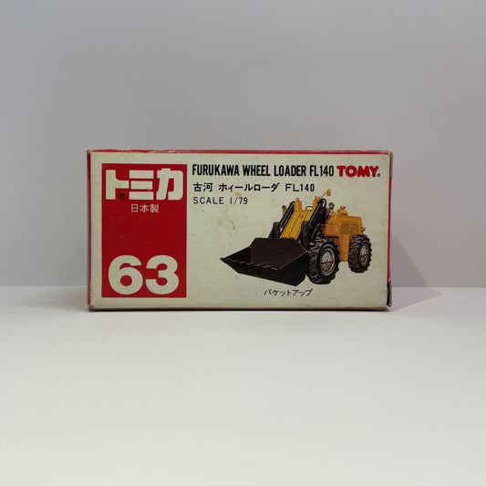 1972 Takara Tomy Tomica No.63 Furukawa Wheel Loader FL140 1/79 Made in Japan