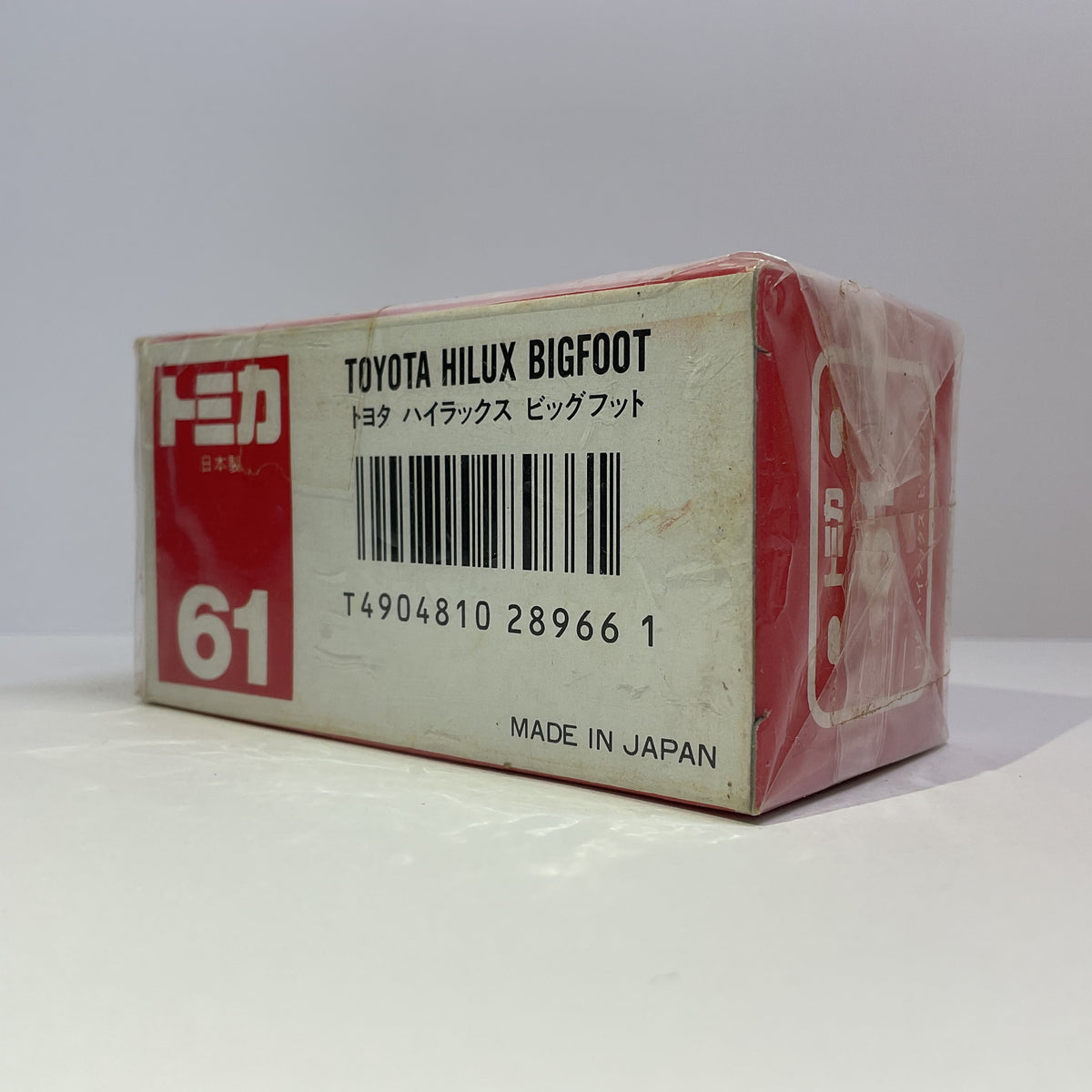 1988 Takara Tomy Tomica No.61 Toyota Hilux Bigfoot Red 1/62 Made in Japan
