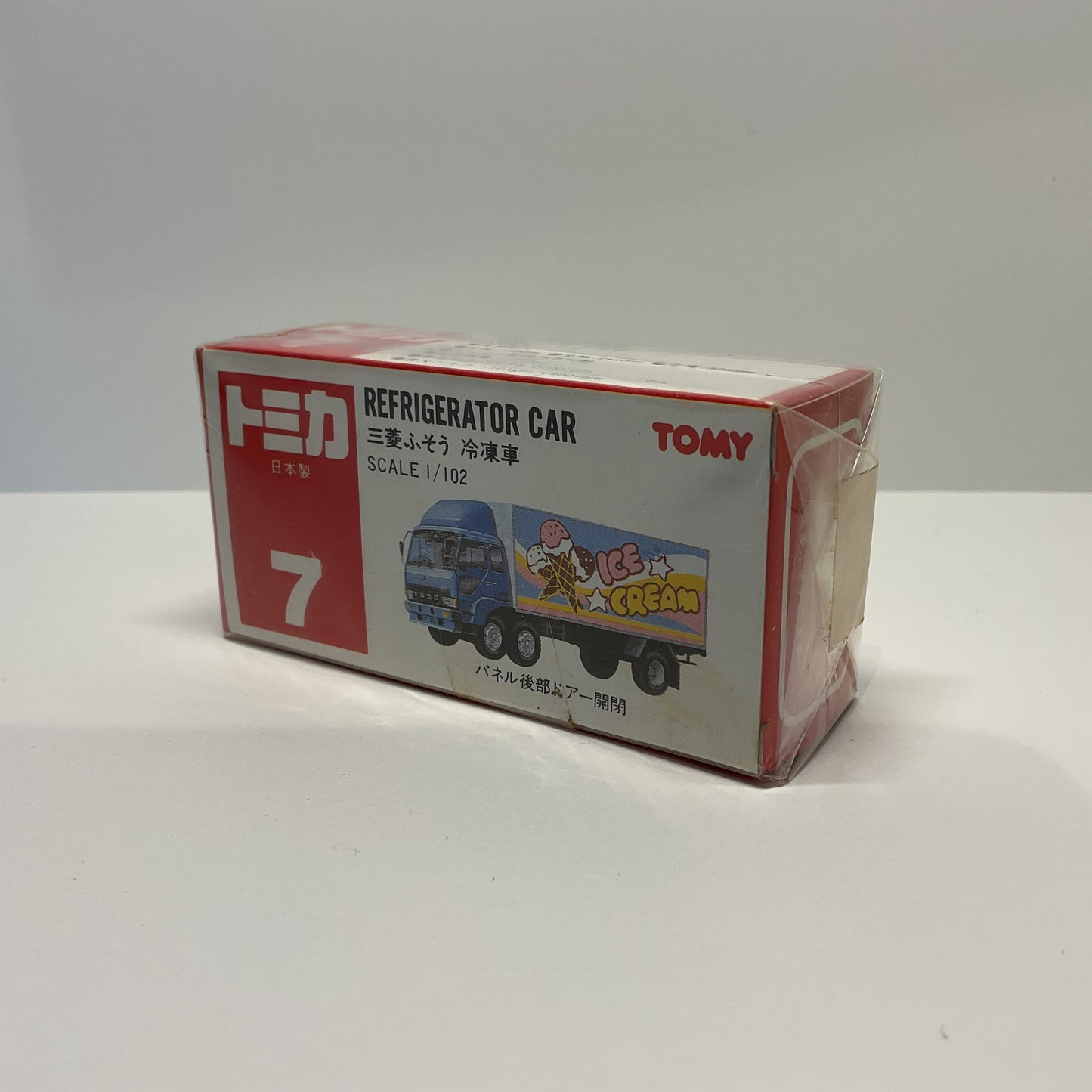 1988 Takara Tomy Tomica No.7 Mitsubishi Fuso Refrigerator Car 1/102 Made In Japan