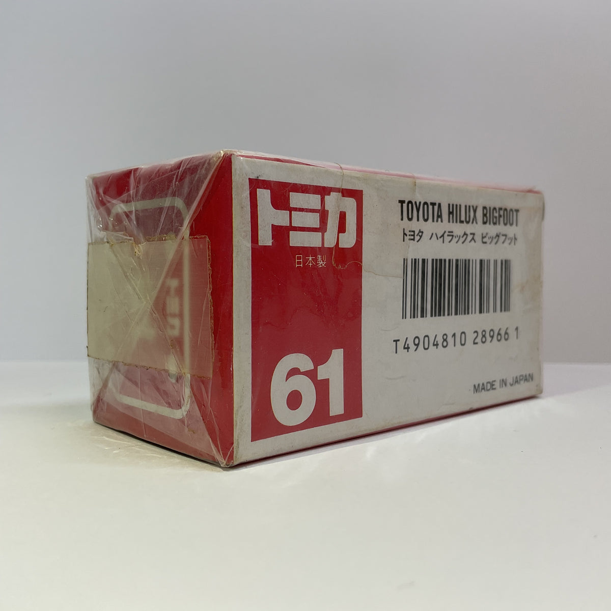 1988 Takara Tomy Tomica No.61 Toyota Hilux Bigfoot Red 1/62 Made in Japan