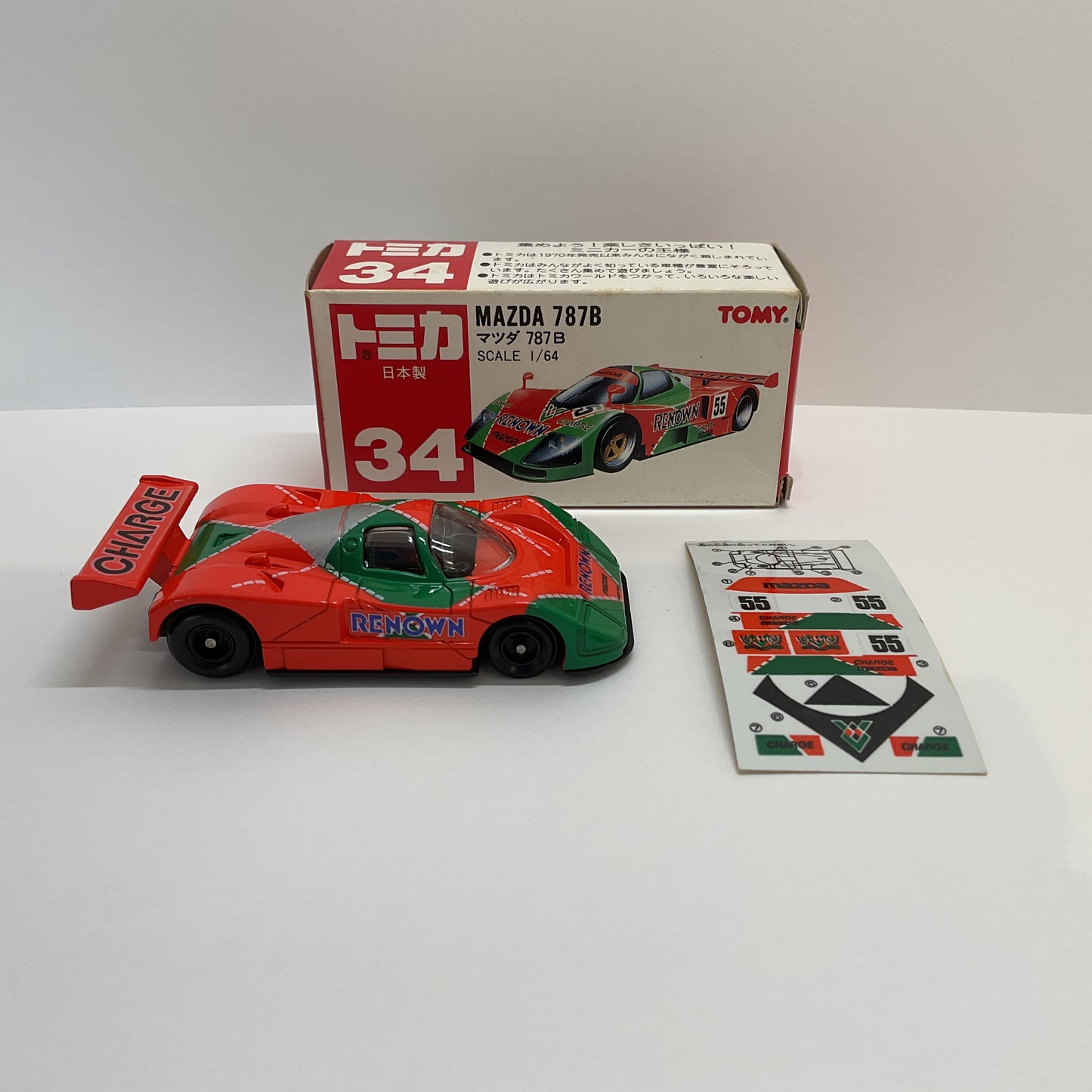 1992 Takara Tomy Tomica No.34 Mazda 787B 1/64 Made in Japan