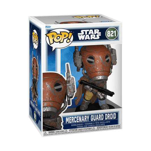 Funko Pop! Star Wars The Mandalorian And Grogu Mercenary Guard Droid Bobble-Head Figure #821