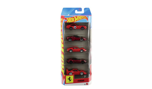 Hot Wheels Ferrari 5 Pack 1:64 Scale Die-Cast Cars Mattel JKG16