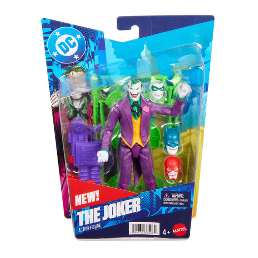 Mattel DC Premier Series 1 The Joker 6.5" Action Figure With Chatter Blaster & Variant Hero Masks (JMD97)