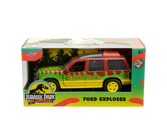 Jada Hollywood Rides Jurassic Park 30th Anniversary Ford Explorer Die-Cast Model Car – 1:32 Scale Collectible