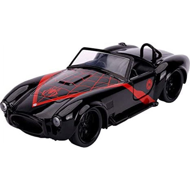 Jada Toys Marvel Spider-Man Miles Morales 1965 Shelby Cobra 427 S/C 1:32 Die-Cast Model Car
