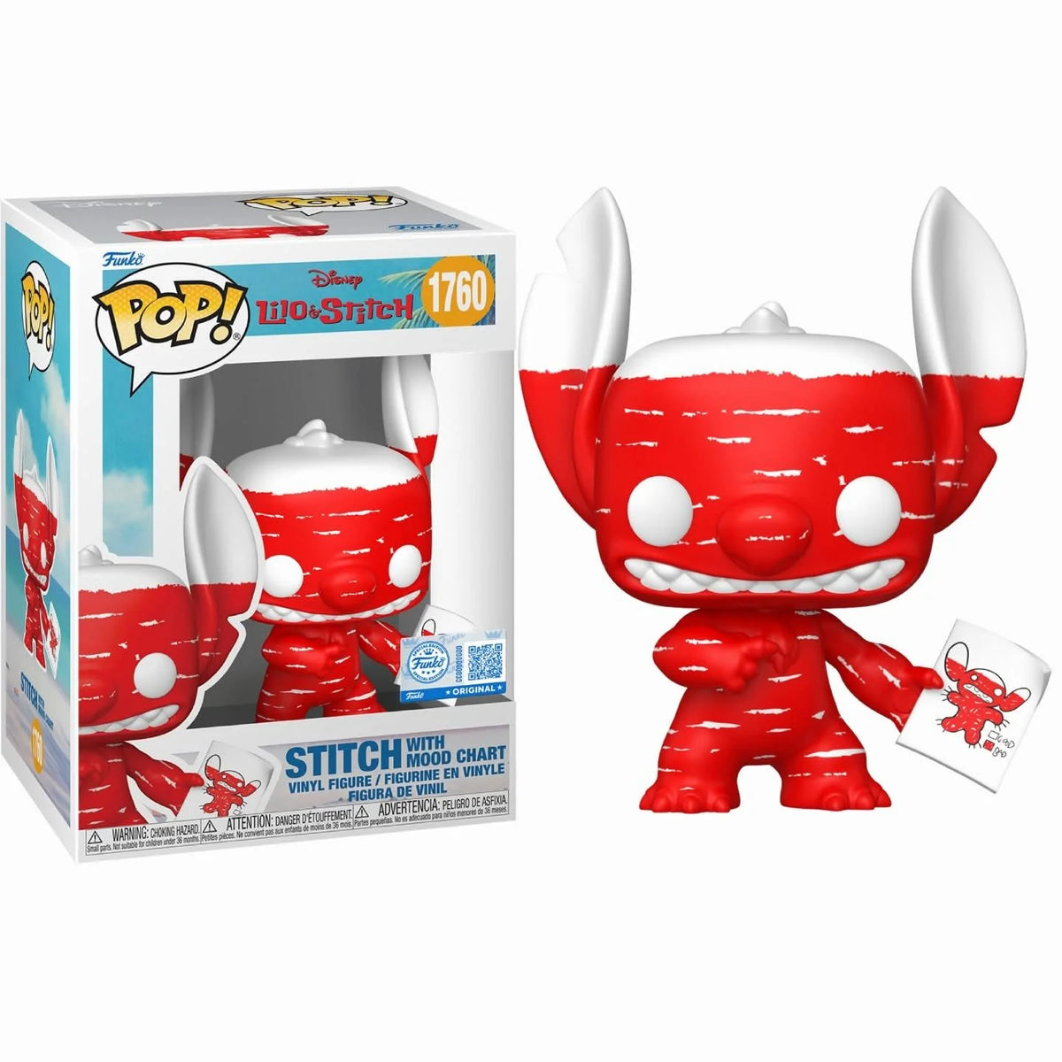 Funko Pop! Disney Lilo & Stitch Stitch with Mood Chart Deco Vinyl Figure #1760 Special Edition