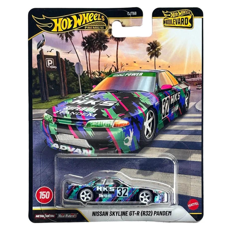 Hot Wheels Premium Boulevard Nissan Skyline GT-R (R32) Pandem #150 Mattel 1:64 Die-Cast Model Car