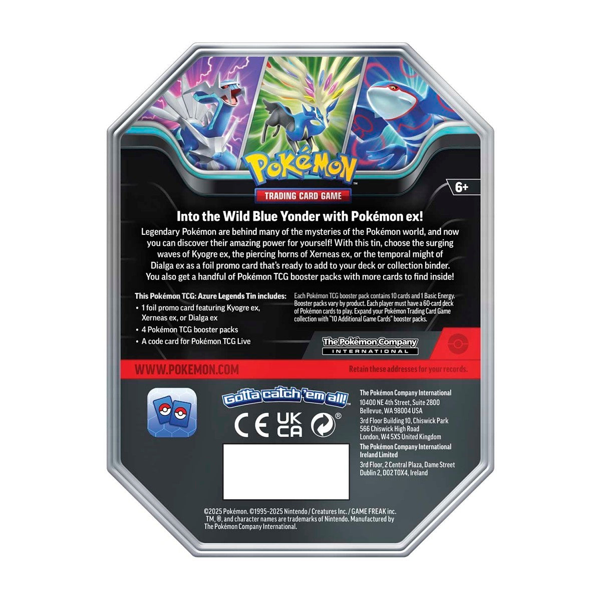 Pokémon TCG Scarlet & Violet Azure Legends Tin Xerneas ex