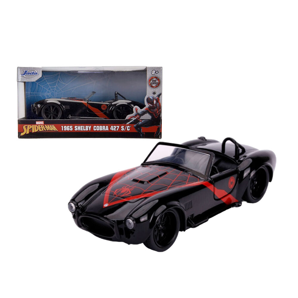 Jada Toys Marvel Spider-Man Miles Morales 1965 Shelby Cobra 427 S/C 1:32 Die-Cast Model Car