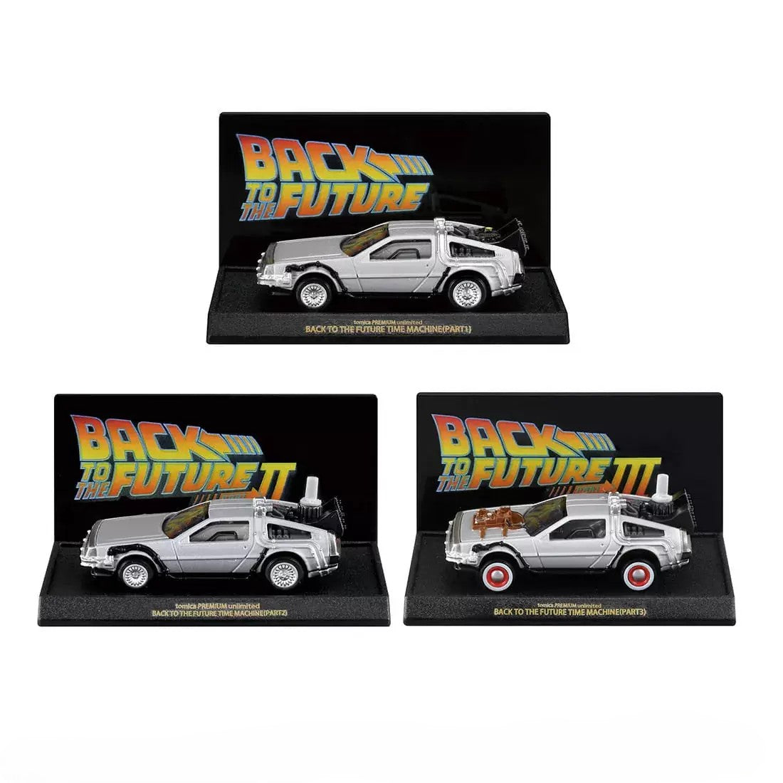 Takara Tomy Tomica Premium Unlimited Back to the Future 40th Anniversary Collection
