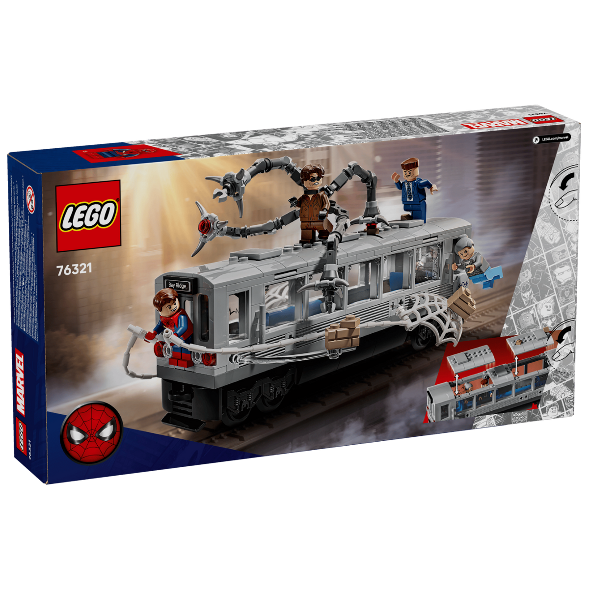 LEGO Marvel Spider-Man vs. Doc Ock Subway Train Scene 76321 Building Set