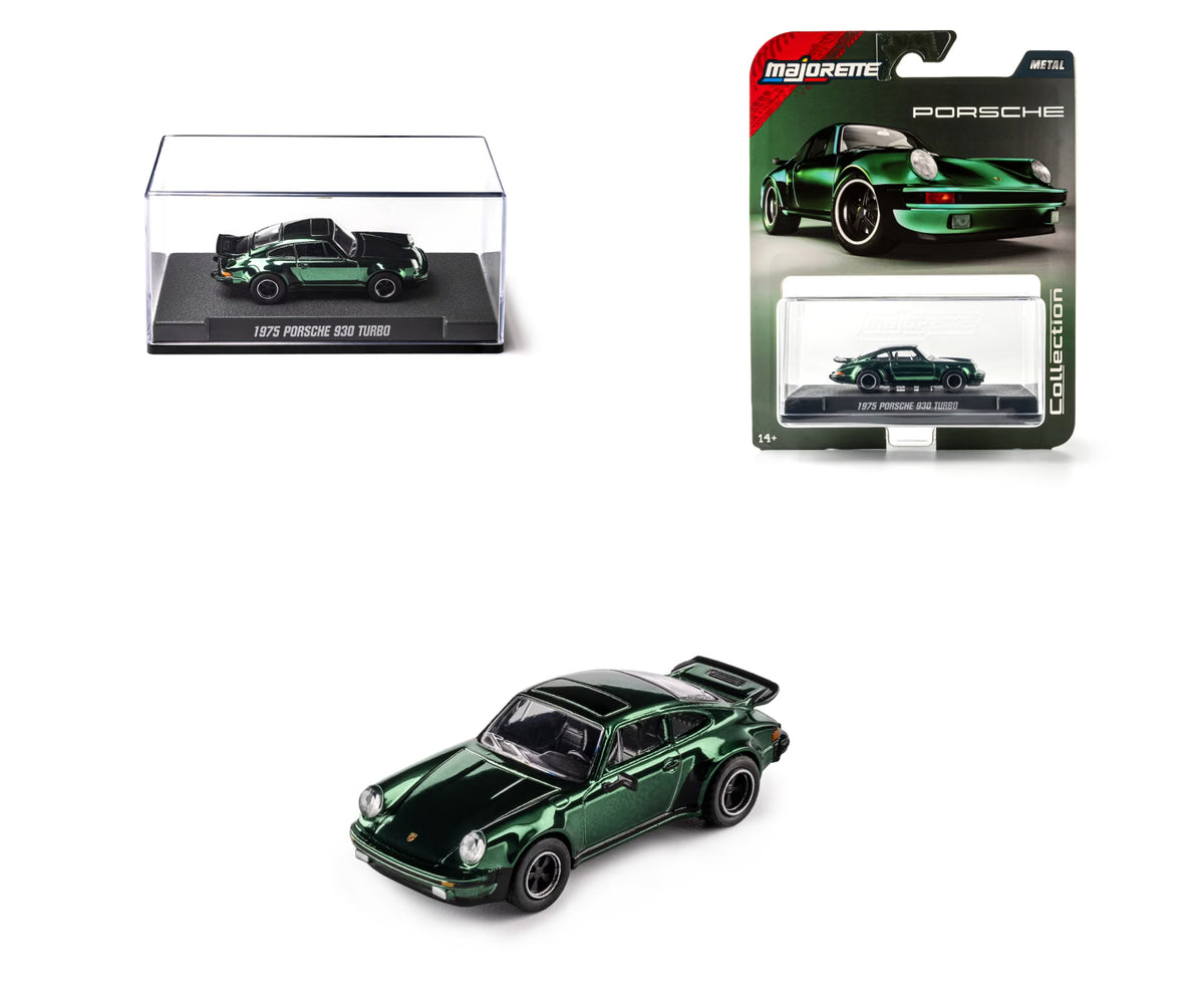 Majorette Collection 1975 Porsche 930 Turbo Green 1:64 Die-Cast Model Car