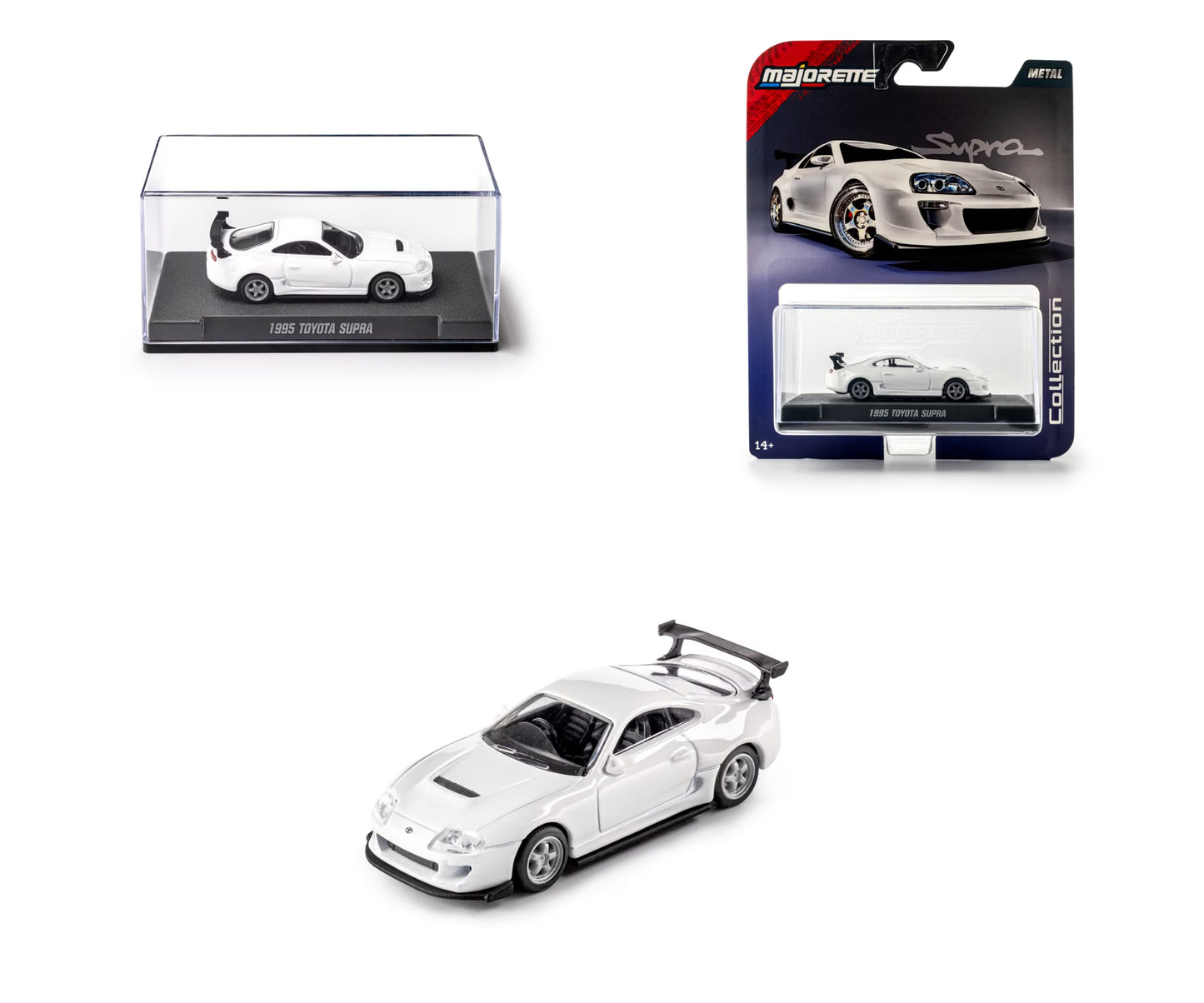 Majorette Collection 1995 Toyota Supra White 1:64 Scale Die-Cast Model Car