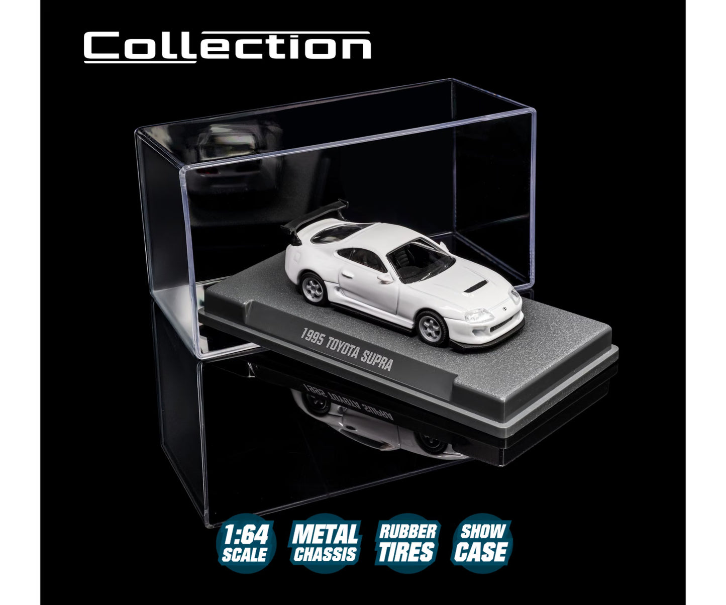 Majorette Collection 1995 Toyota Supra White 1:64 Scale Die-Cast Model Car