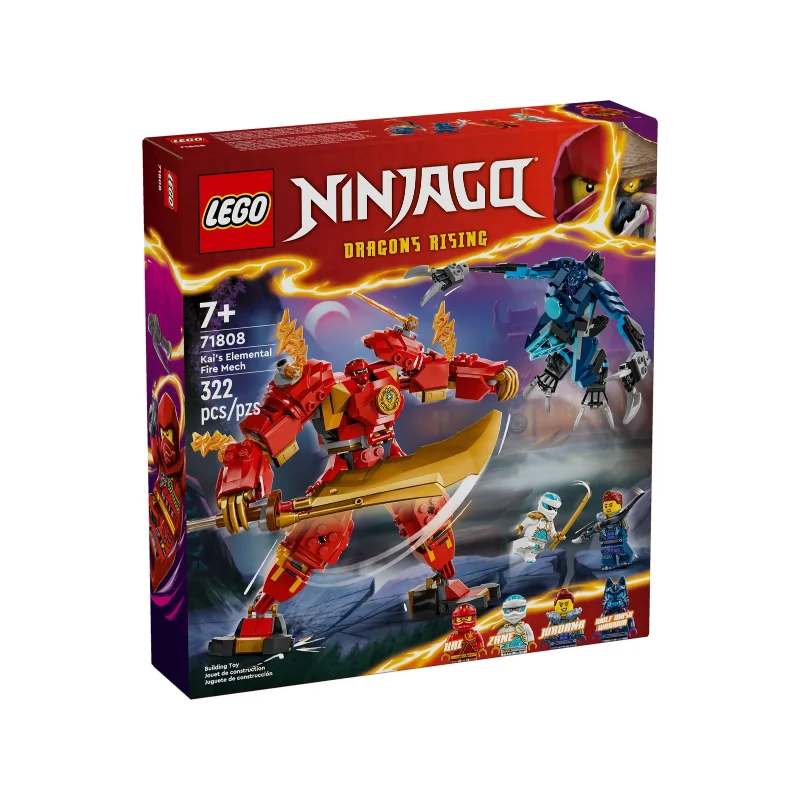 LEGO NINJAGO Dragons Rising Kai's Elemental Fire Mech 71808 Building Set
