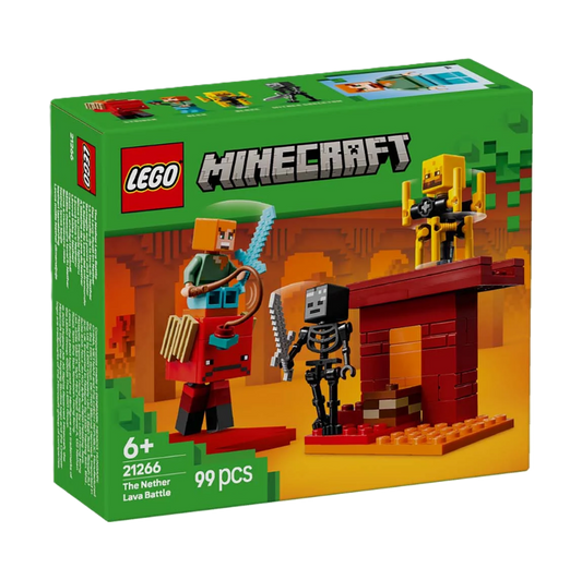 LEGO Minecraft The Nether Lava Battle 21266 Building Set 99 Pieces
