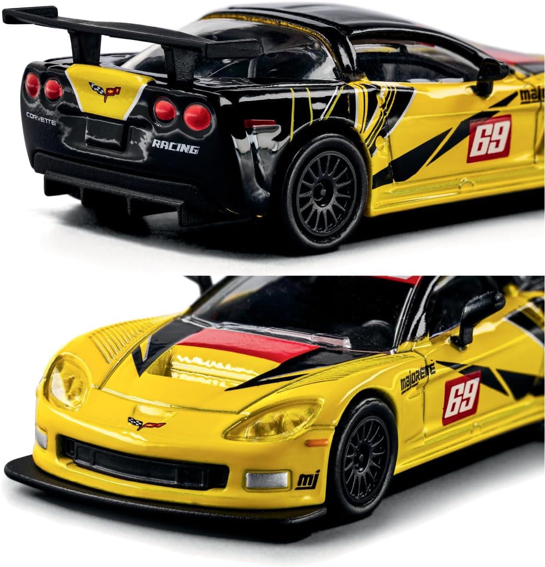 Majorette Collection 2005 Chevrolet Corvette C6.R Yellow & Black 1:64 Die-Cast Model Car