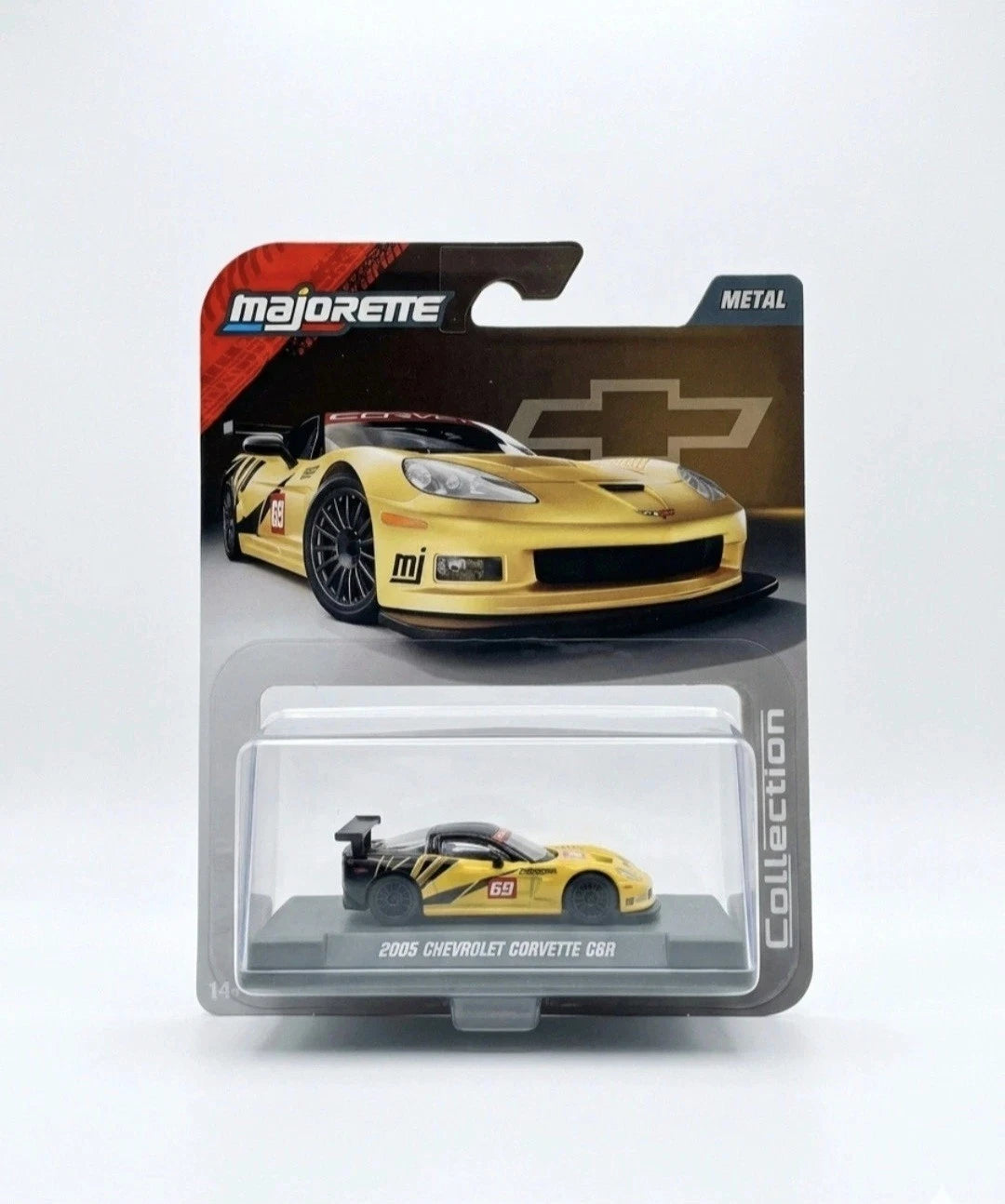 Majorette Collection 2005 Chevrolet Corvette C6.R Yellow & Black 1:64 Die-Cast Model Car