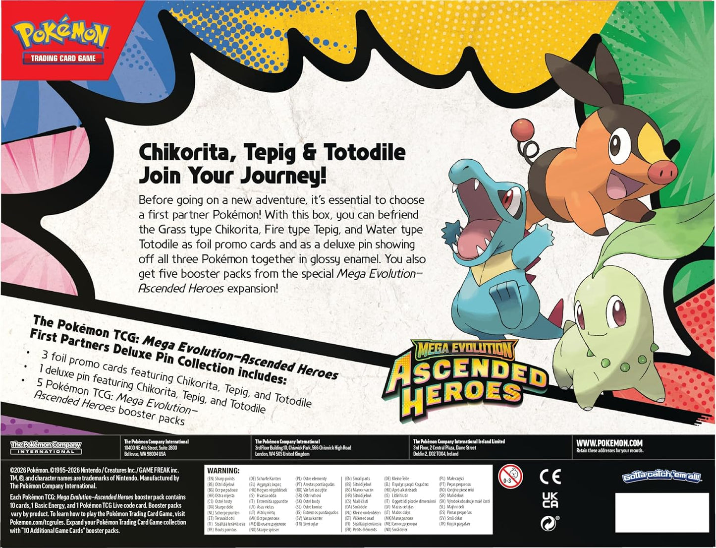 Pokémon TCG Mega Evolution Ascended Heroes First Partners Deluxe Pin Collection