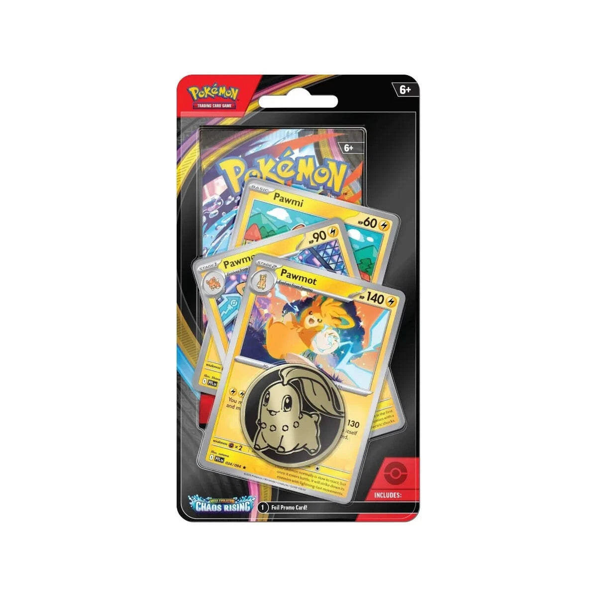 Pokémon TCG Mega Evolution Chaos Rising Premium Blister With Pawmot Promo Card & Booster Packs