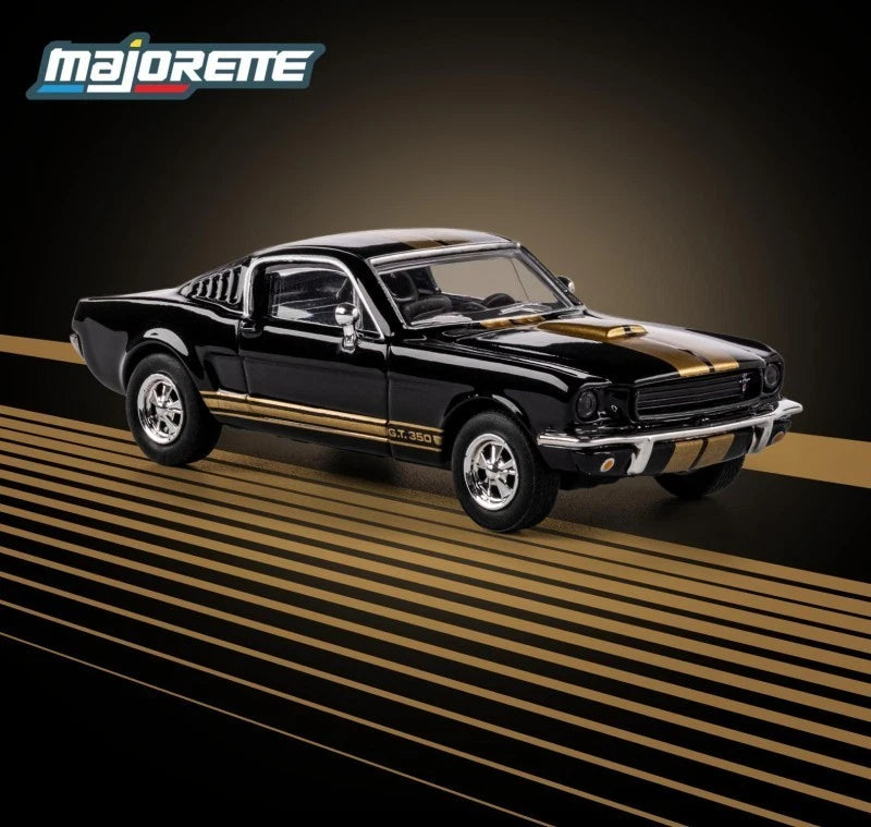 Majorette Collection 1965 Shelby GT350 Black & Gold 1:64 Scale Die-Cast Model Car