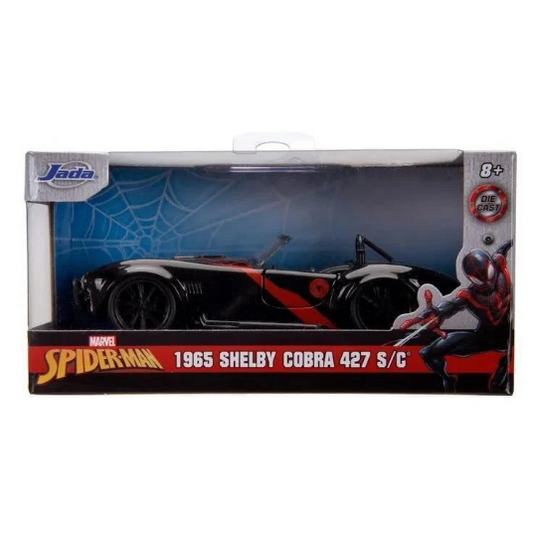 Jada Toys Marvel Spider-Man Miles Morales 1965 Shelby Cobra 427 S/C 1:32 Die-Cast Model Car