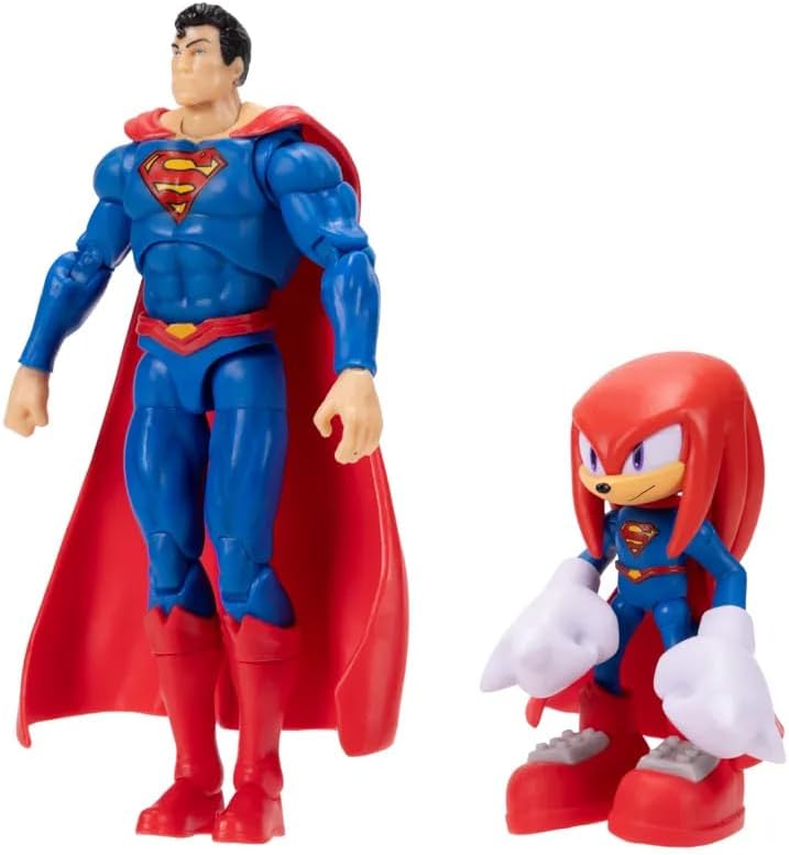 Jakks Pacific DC x Sonic the Hedgehog Knuckles & Superman Action Figure 2 Pack