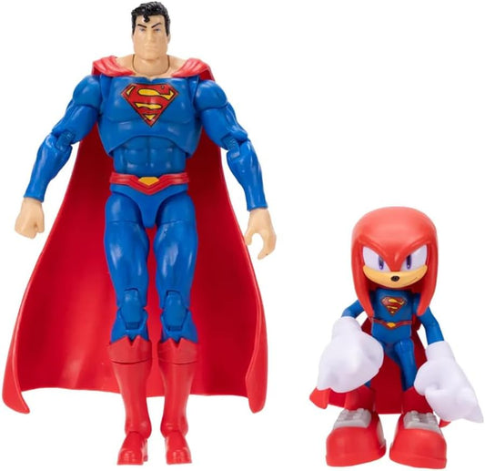Jakks Pacific DC x Sonic the Hedgehog Knuckles & Superman Action Figure 2 Pack