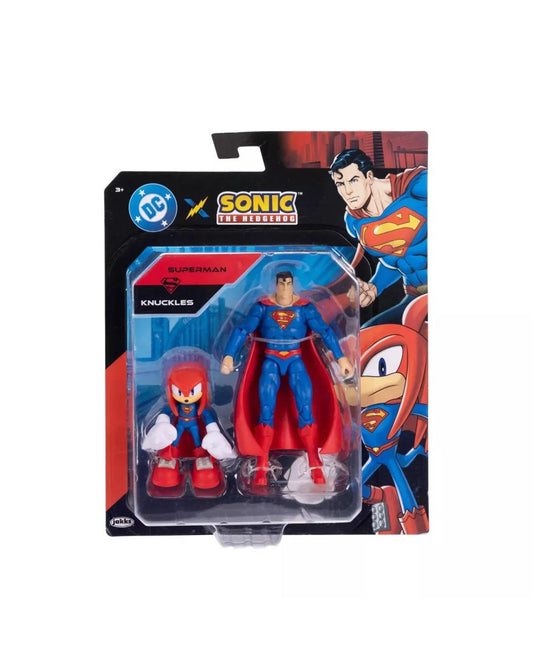 Jakks Pacific DC x Sonic the Hedgehog Knuckles & Superman Action Figure 2 Pack